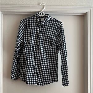 J. Crew Factory Gingham lightweight cotton shirt in signature fit Size Medium